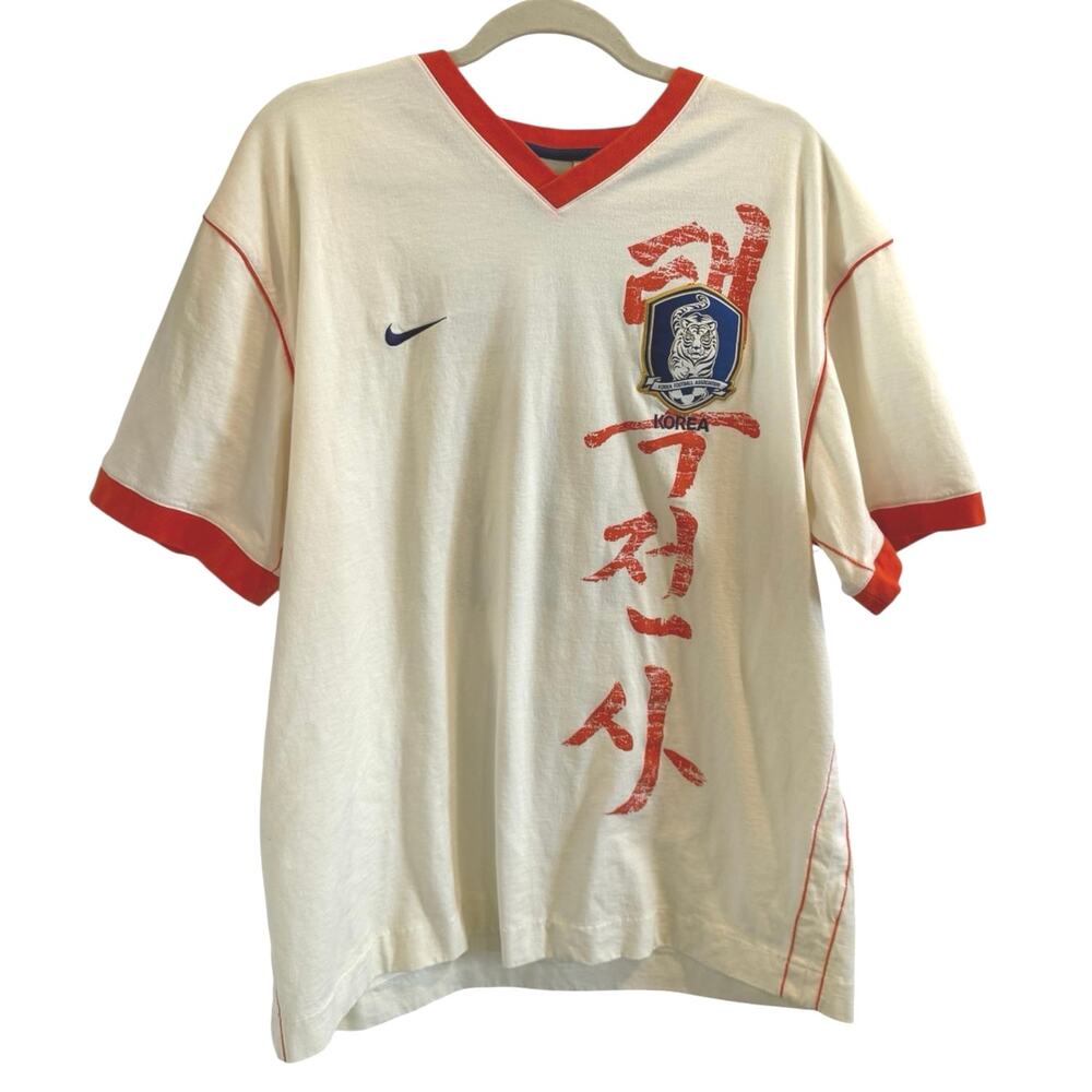 Vtg Nike XXL Korean Football Association Tiger Streetwear T Shirt Single Stitch